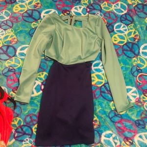 Gianni Bini color block dress with side cut outs